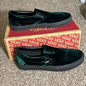 Velvet slip on Vans